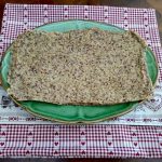 Schiacciata di quinoa, cocco, mandorle e semi di lino